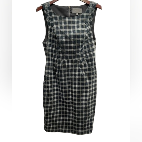 Anthropologie Sunday in Brooklyn Grey Black Corduroy Sleeveless Shesth dress Sz6 - Picture 5 of 15
